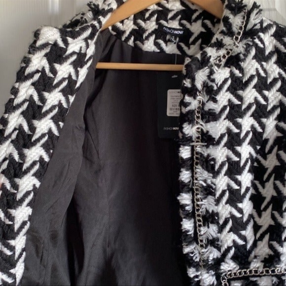 FASHION NOVA Houndstooth Chain Jacket - Picture 10 of 16